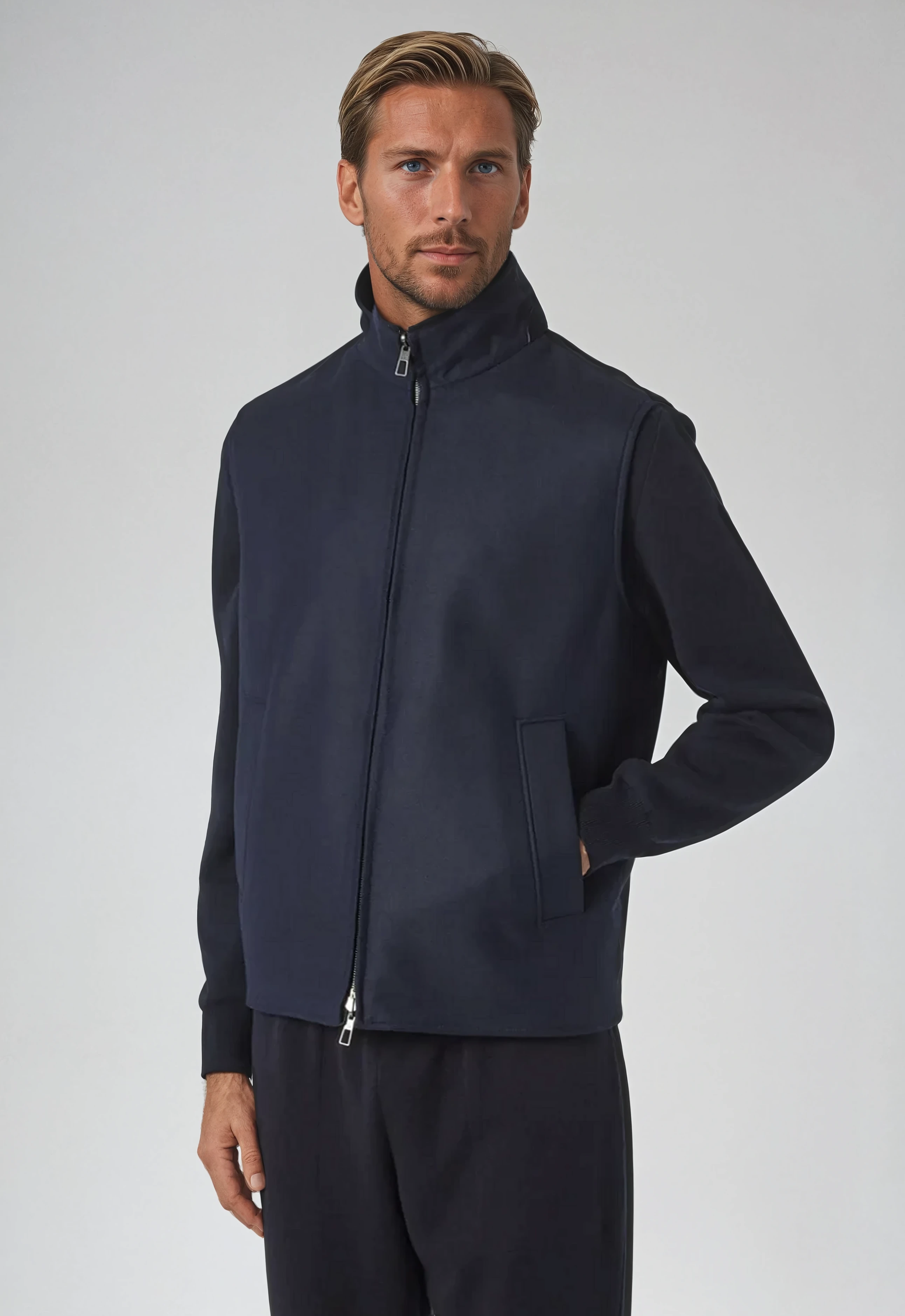 Reversible City Body Warmer - Navy Blue